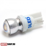  DLED Автолампа светодиодная T10 - W5W - 2 SMD 5730 + Линза (2шт.)